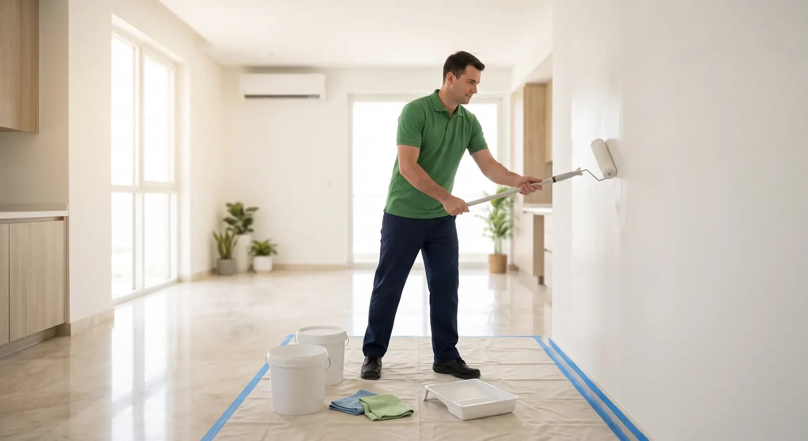 Move-out Package (Deep Clean + AC + White Repaint) Dubai